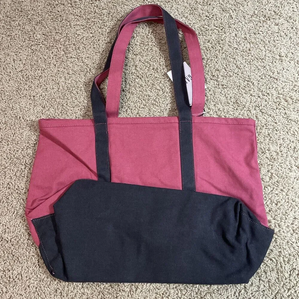NBA Miami Heat Logo large Tote Bag GAP black/red Canvas 21x11.5x10 NWT $58